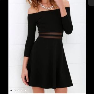 Lulus Black Off The Shoulder Dress